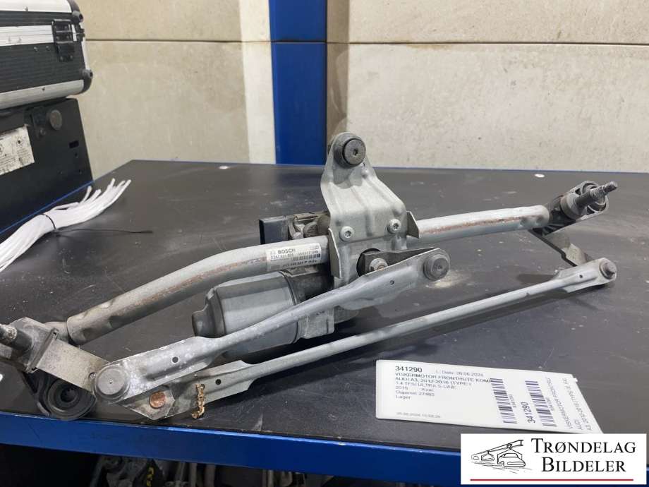 Viskermotor frontrute komplett m/overføring til Audi A3 2012-2016 (Type III, Fase 1) (8V1955119C|1 397 220 663|)
