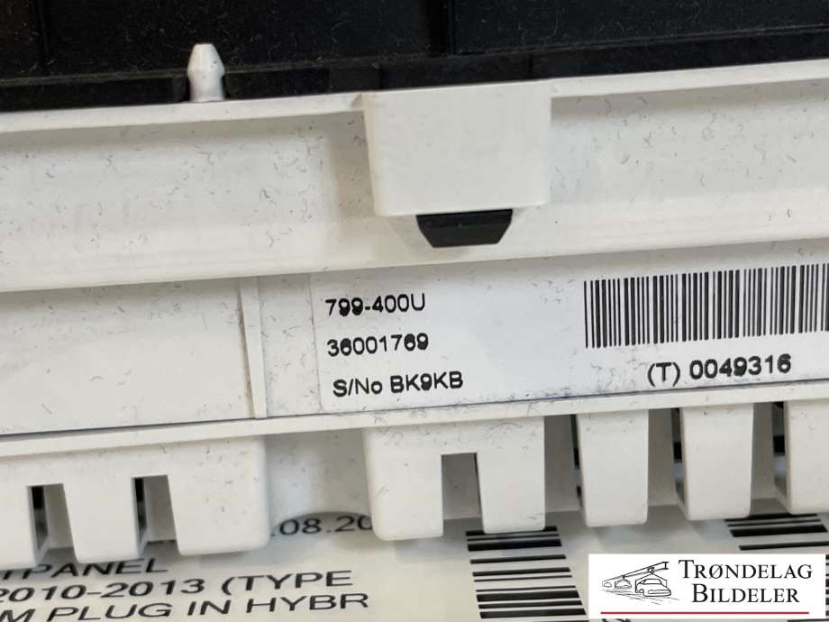 Instrumentpanel til Volvo V60 2010-2013 (Type I, Fase 1) (36001769|)