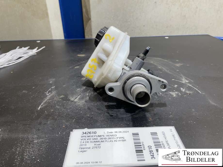 Bremsepumpe hoved til Volvo V60, 2010-2013 (Type I, Fase 1)