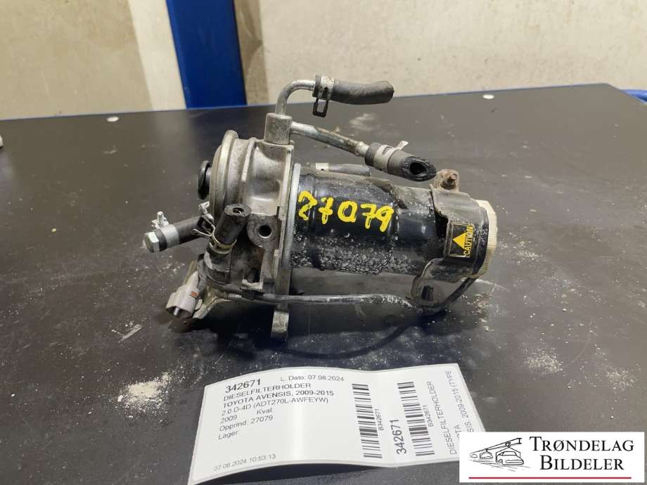 Dieselfilterholder til Toyota Avensis, 2009-2015 (Type III, Fase 1) (2339033060)