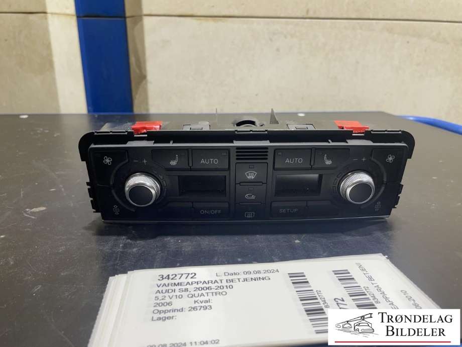 Varmeapparat betjening til Audi S8 2006-2010 (4E0 820 043 G|)