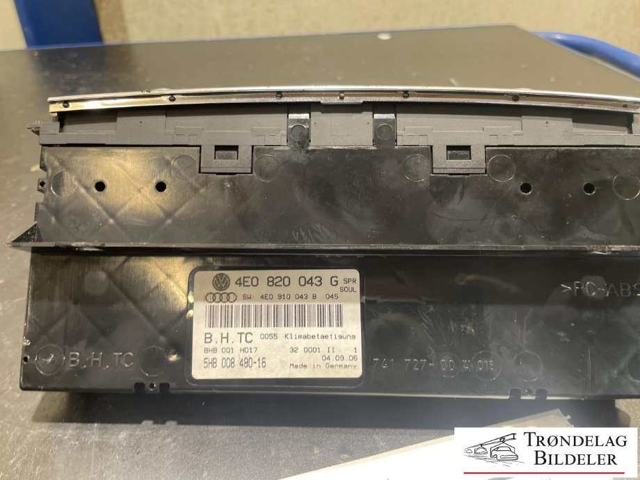 Varmeapparat betjening til Audi S8 2006-2010 (4E0 820 043 G|)
