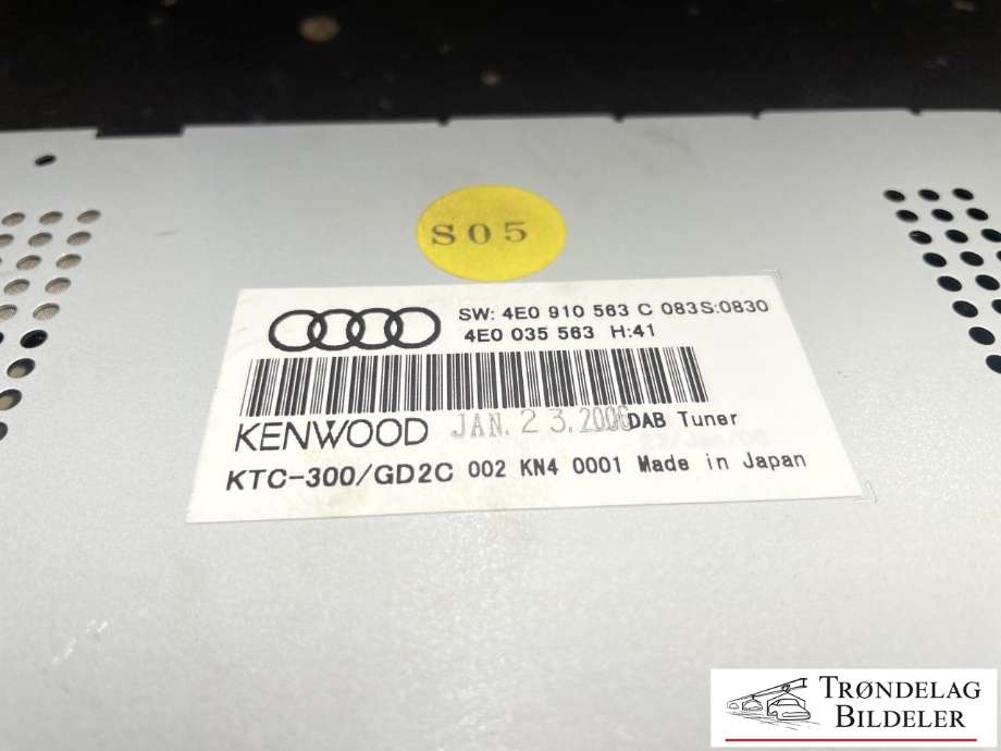 Styreenhet DAB til Audi S8 2006-2010 (4E0 910 563 C|)