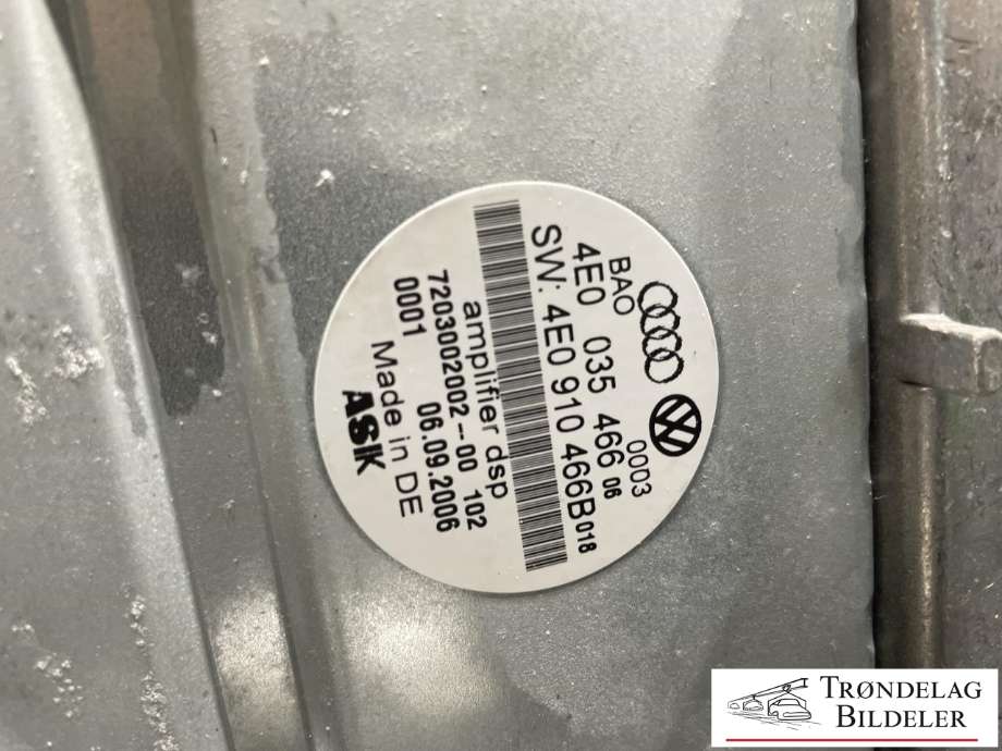 Bilstereo forsterker til Audi S8 2006-2010  (4E0 035 466|)