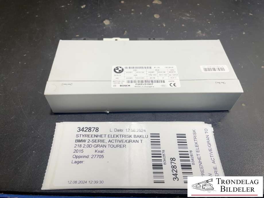 Styreenhet elektrisk bakluke til BMW 2-Serie, Active/Gran Tourer, 2014-->> (F45/F46) (F45/F46) (61 35 7 412 610)