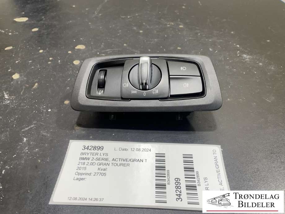 Bryter lys til BMW 2-Serie, Active/Gran Tourer, 2014-->> (F45/F46) (F45/F46) (9311727 04)