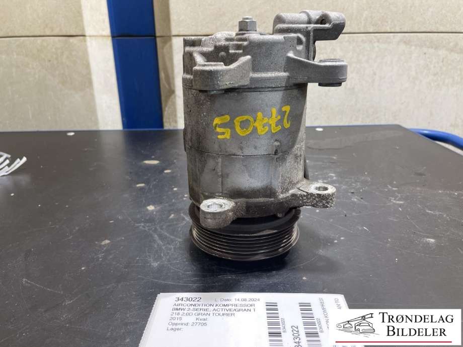 Aircondition kompressor til BMW 2-Serie, Active/Gran Tourer, 2014-->> (F45/F46) (F45/F46) (64 52 5 A3F 1D2)
