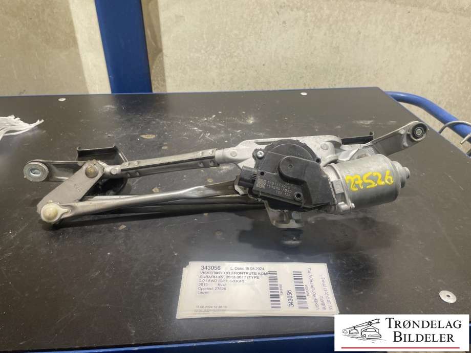 Viskermotor frontrute komplett m/overføring til Subaru XV 2012-2017 (Type I) (86511FJ010|159300-3242|)