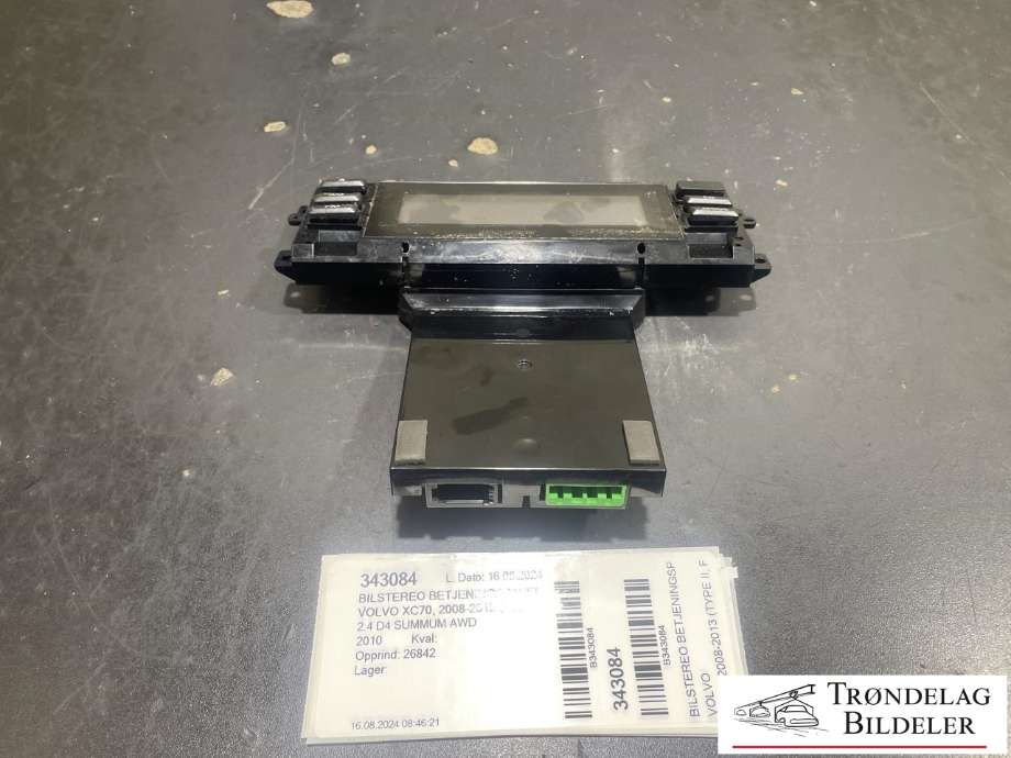 Bilstereo betjeningspanel til Volvo XC70 2008-2013 (Type II, Fase 1) (VOLVO|2006165|)