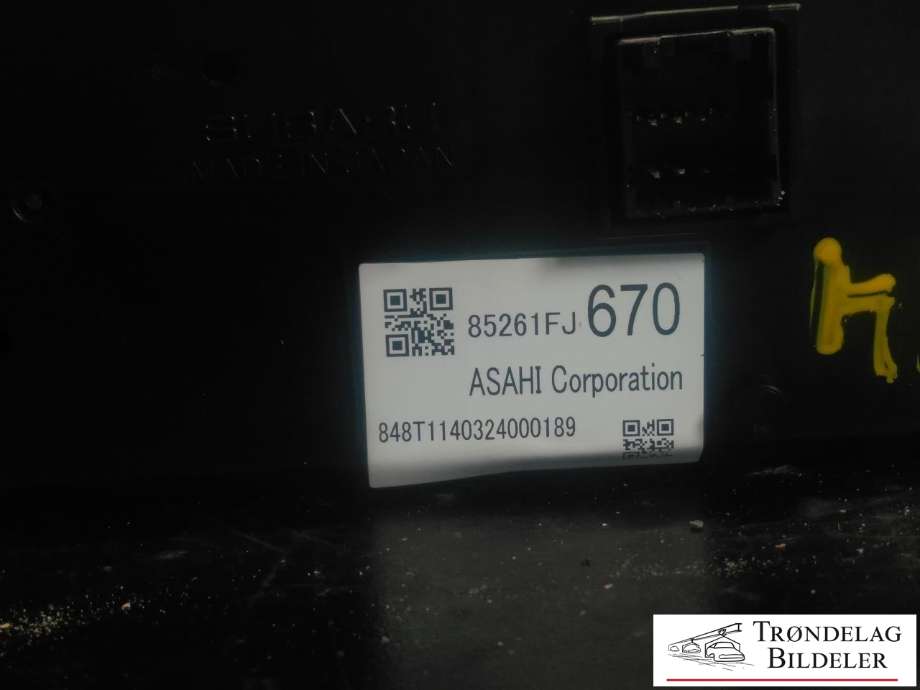 Instrument kjørecomputer til Subaru XV 2012-2017 (Type I)  (85261FJ670|)