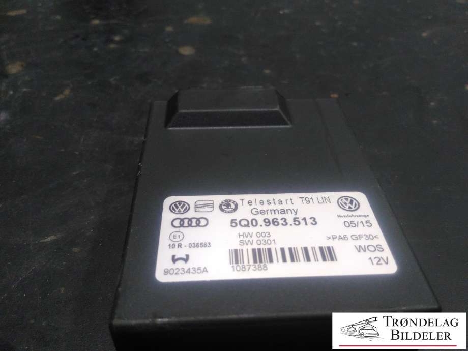 Styreenhet klima/aircondition til Škoda Octavia 2013-2016 (Type III, Fase 1) (5Q0 963 513|)