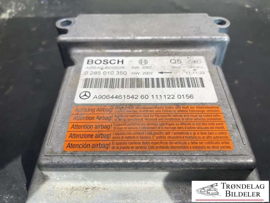 Styreenhet airbag hovedsensor til Mercedes Vito/Viano 2010-2014 (Fase 2) (W639) (W639) (BOSCH|0 285 010 350|)