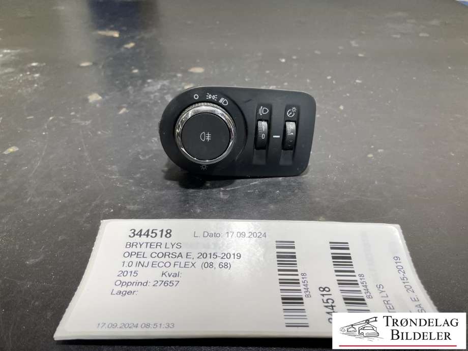 Bryter lys til Opel Corsa E, 2015-2019  (13470443)