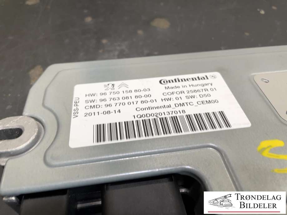 Styreenhet diverse til Peugeot 3008 2009-2016 (Type I)  (96 750 158 80-03|)