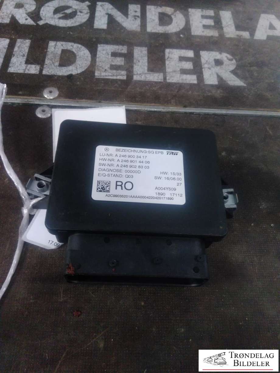 Styreenhet elektrisk parkbrems (EPB - Electric Parking Brake) til Mercedes B-Klasse, electric drive 2014-2018 (W242) (W242) (A2469003417|A2469014406|)