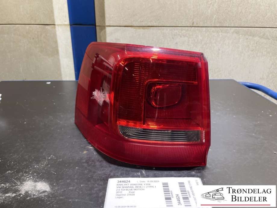 Baklykt venstre ytre til VW Sharan 2010-->> (Type II) (7N0 945 095 G|)