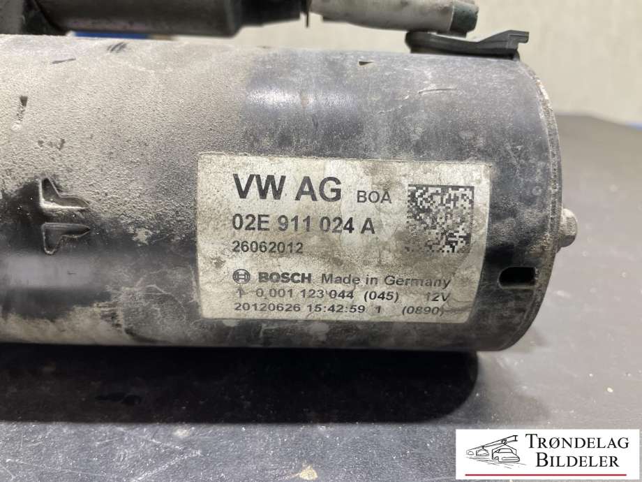 Starter diesel til VW Golf VI 2008-2012  (VW AG|02E911024A|02E911024AX|0001123044/045|0986025350|)