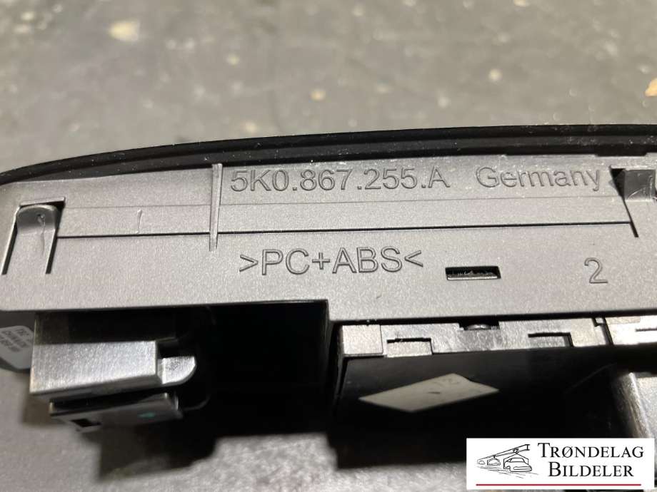 Bryter ruteheis førerdørspanel til VW Golf VI 2008-2012  (5K0 867 255 A|)