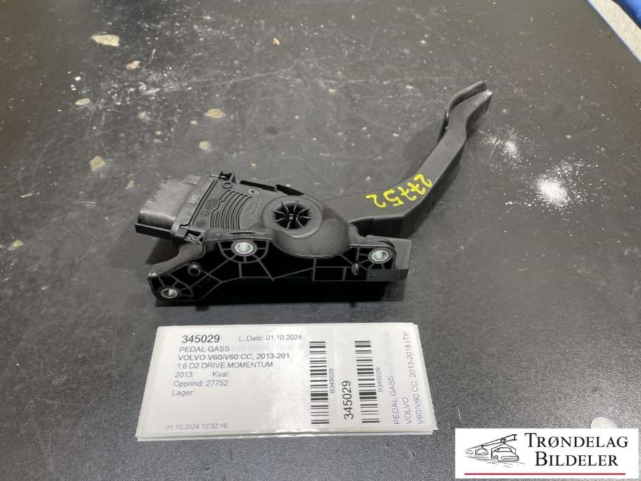 Pedal gass til Volvo V60/V60 CC, 2013-2018 (Type I, Fase 2)  (31329062)