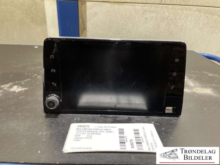 Multimedia display (MCU - Media Controller Unit) til Toyota Proace City, 2020-->>  (20341049)