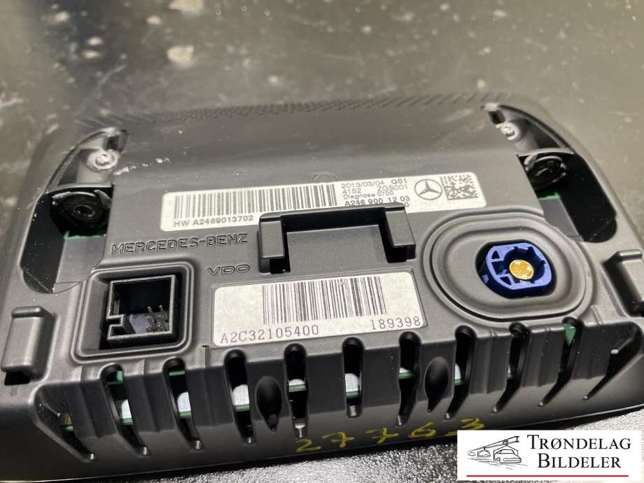 Multimedia display (MCU - Media Controller Unit) til Mercedes B-Klasse 2011-2018 (W246) (W246) (A 246 900 12 03|)