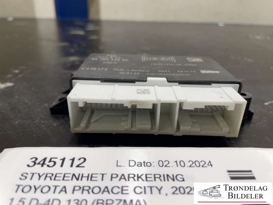 Styreenhet parkering til Toyota Proace City 2020-->>  (98 360 449 80|)