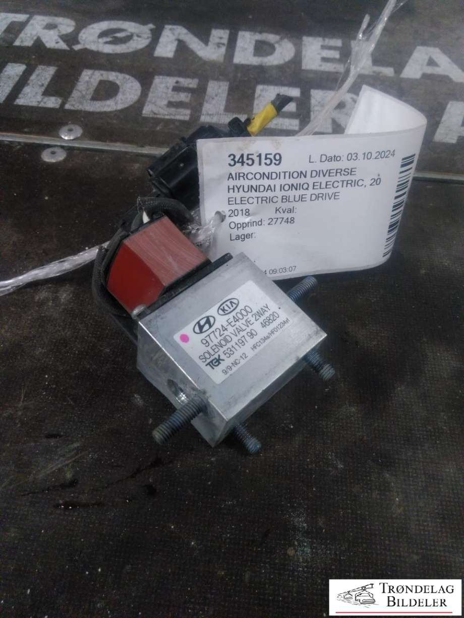 Aircondition diverse til Hyundai Ioniq Electric, 2016-2019 (Fase 1)  (97724E4000)