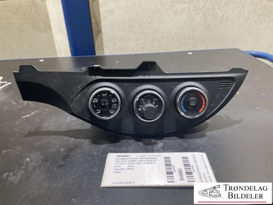 Varmeapparat betjening til Toyota Yaris, 2014-2020 (Type III, Fase 2)  
