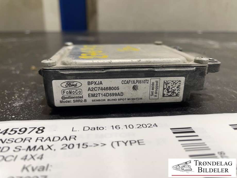 Sensor radar til Ford S-Max 2015-->> (Type II)  (EM2T14D599AD|A2C74468005|)