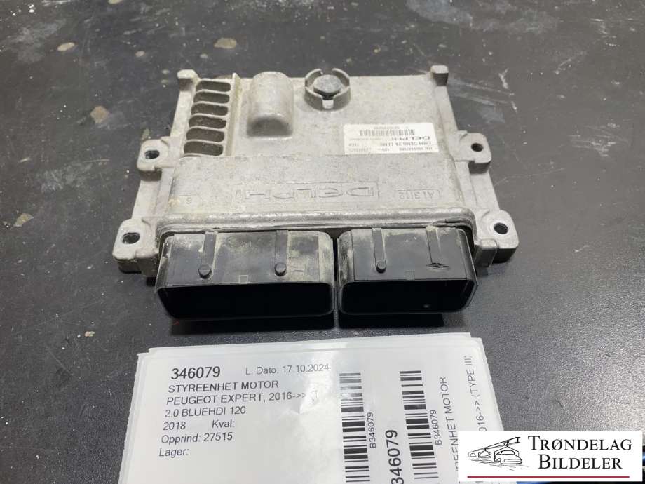 Styreenhet motor til Peugeot Expert 2016-->> (Type III) (9809447980|)