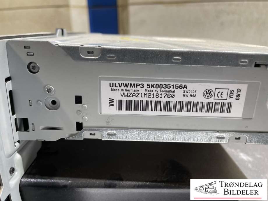 Bilstereo til VW Caddy 2010-2015 (Type III, Fase 2)  (5K0035156A|)