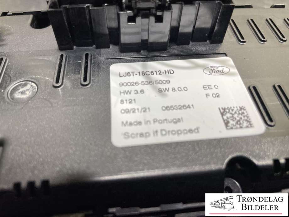 Varmeapparat betjening til Ford Kuga 2019-->> (Type III) (LJ6T-18C612-HD|)