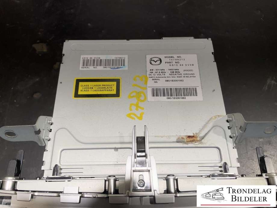 Bilstereo til Mazda 6 2008-2010 (Type II, Fase 1)  (GS1E66DV0B|)