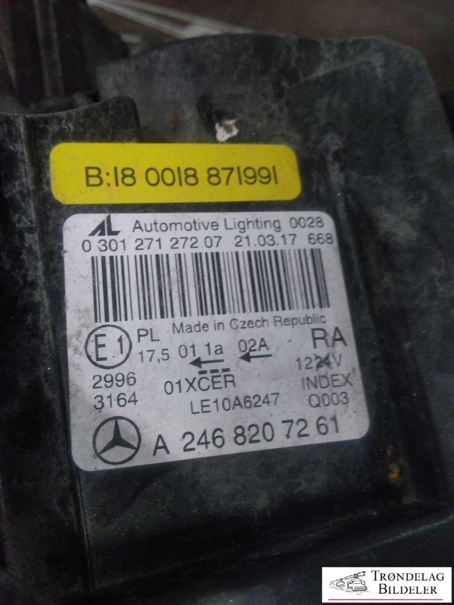 Frontlykt høyre xenon til Mercedes B-Klasse, electric drive 2014-2018 (W242) (W242) 
