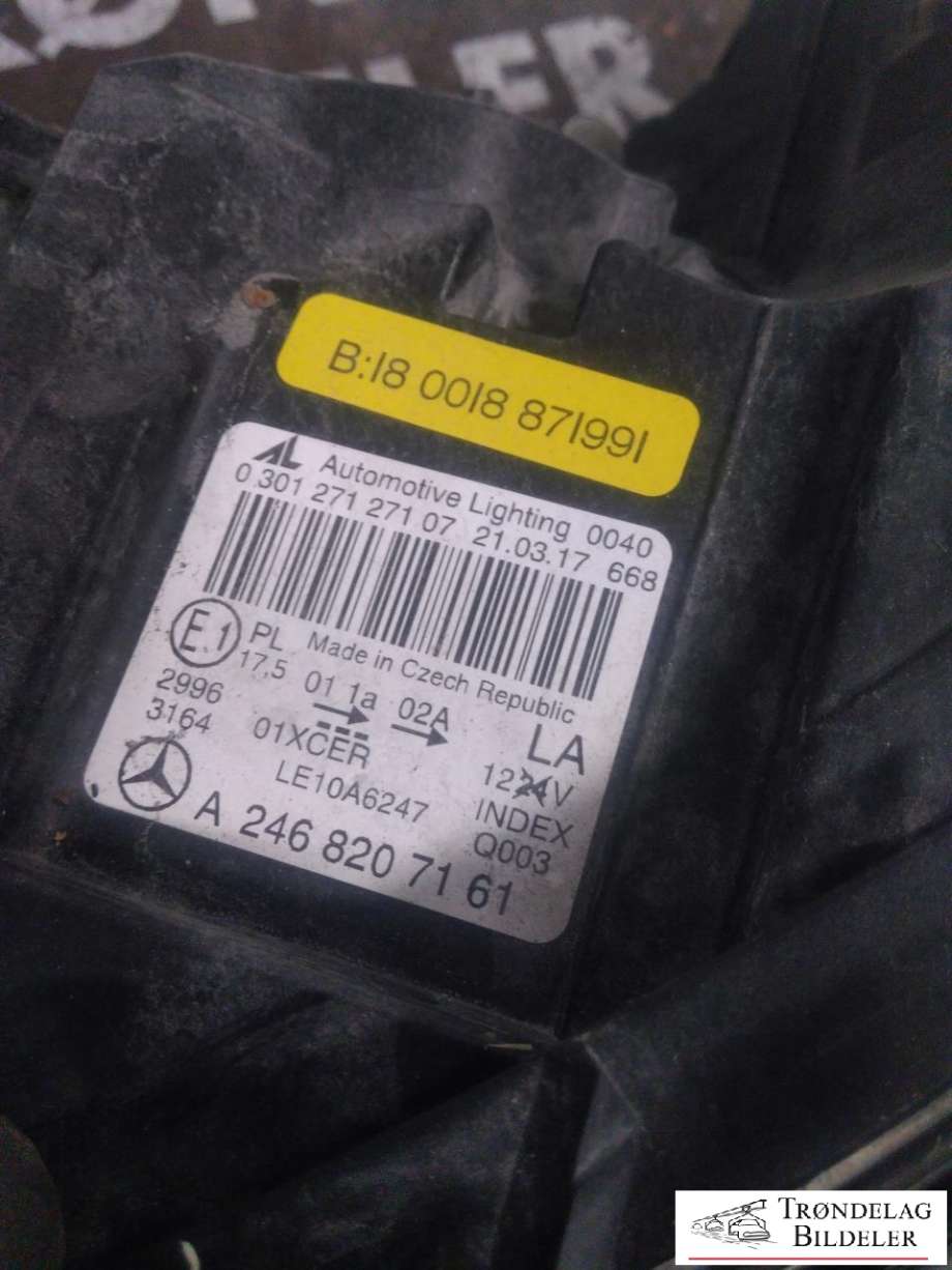 Frontlykt venstre xenon til Mercedes B-Klasse, electric drive 2014-2018 (W242) (W242)