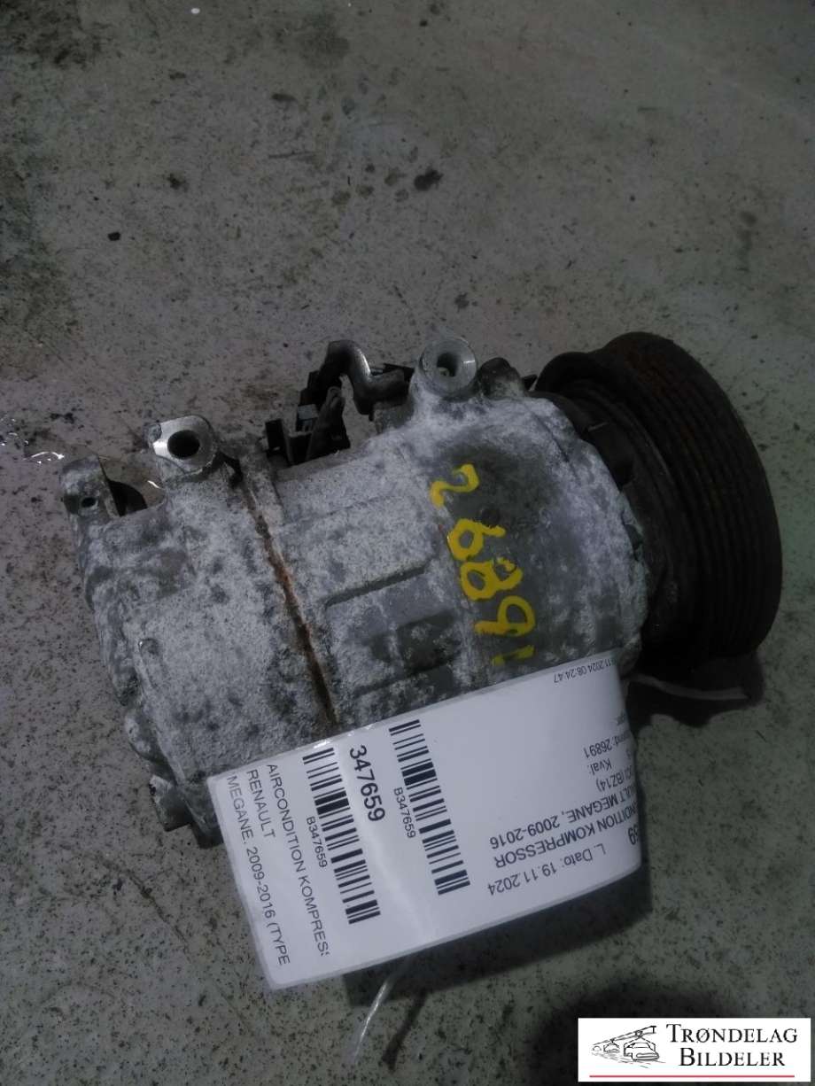 Aircondition kompressor til Renault Megane, 2009-2016 Type III (G4471605790)