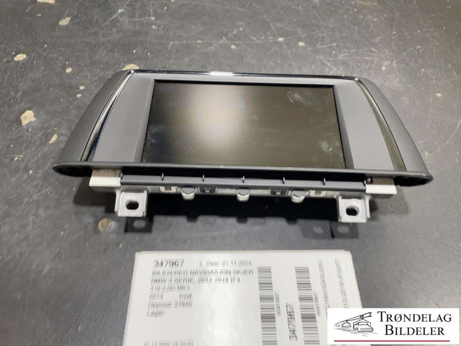 Bilstereo navigasjon skjerm til BMW 3-Serie, 2012-2018 (F30/F31/F34) (F30/F31/F34) (BM9262753 021)