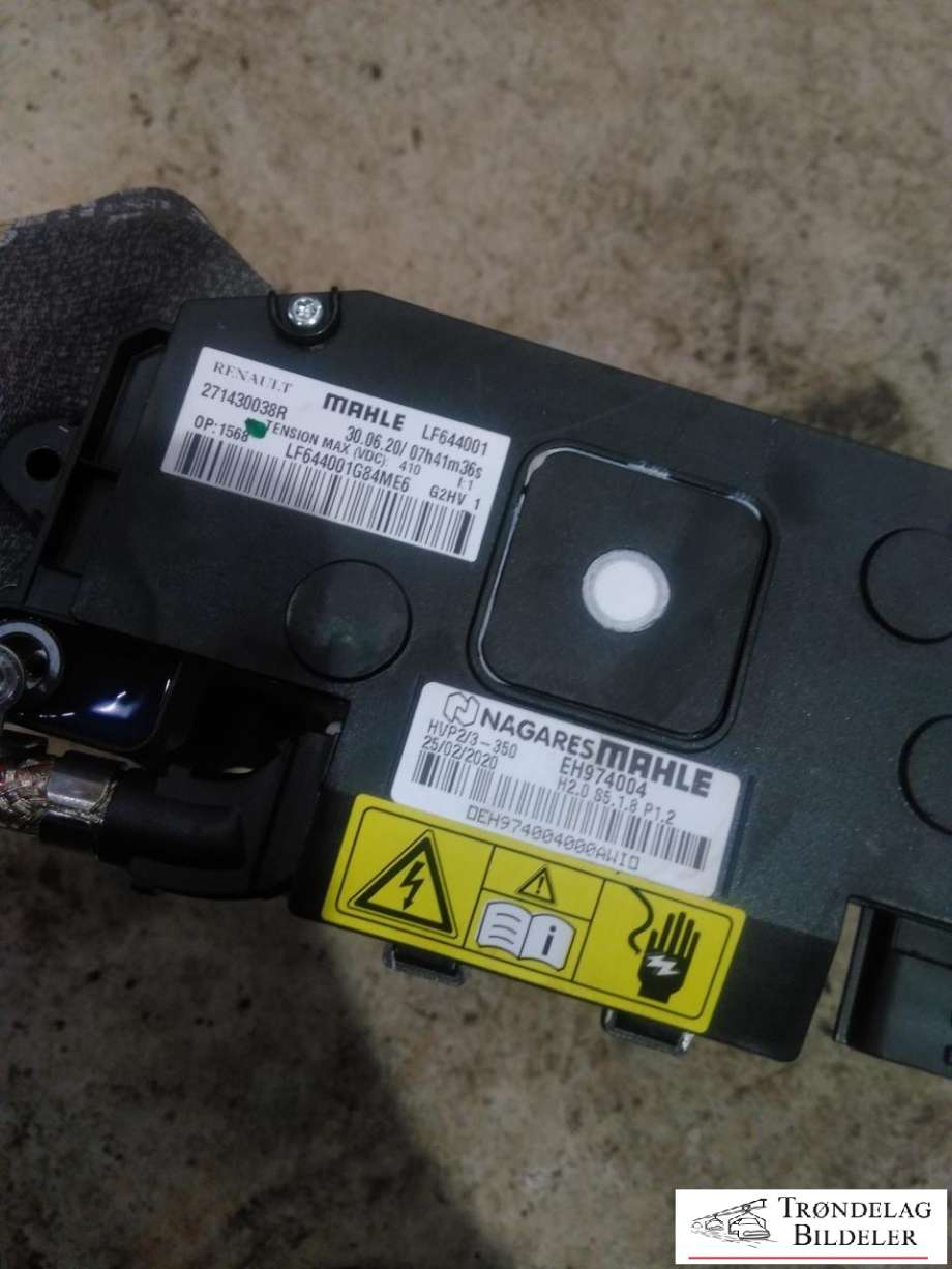 Varmeapparat PTC-heater til Renault Zoe 2019-->> (Fase 2)  (271430038R|)