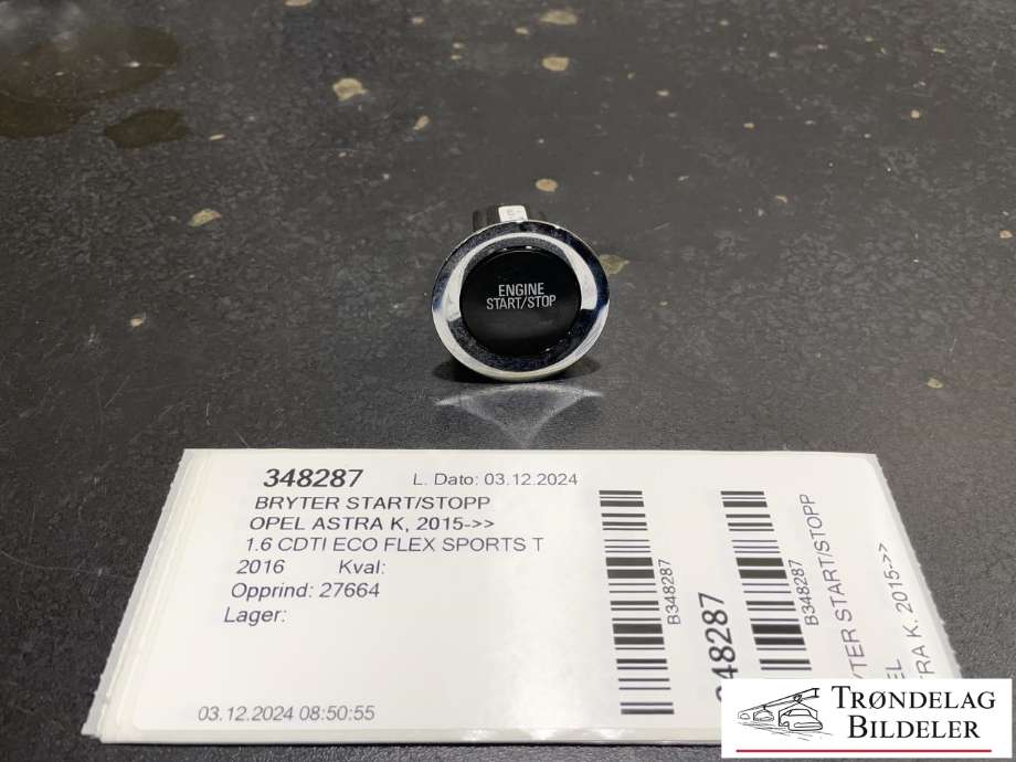 Bryter start/stopp til Opel Astra K, 2015-->>  (39024672)