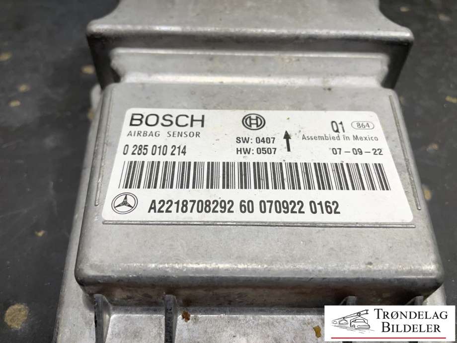 Styreenhet airbag hovedsensor til Mercedes S-Klasse 2005-2013 (W221) (W221) (A2218708292|)