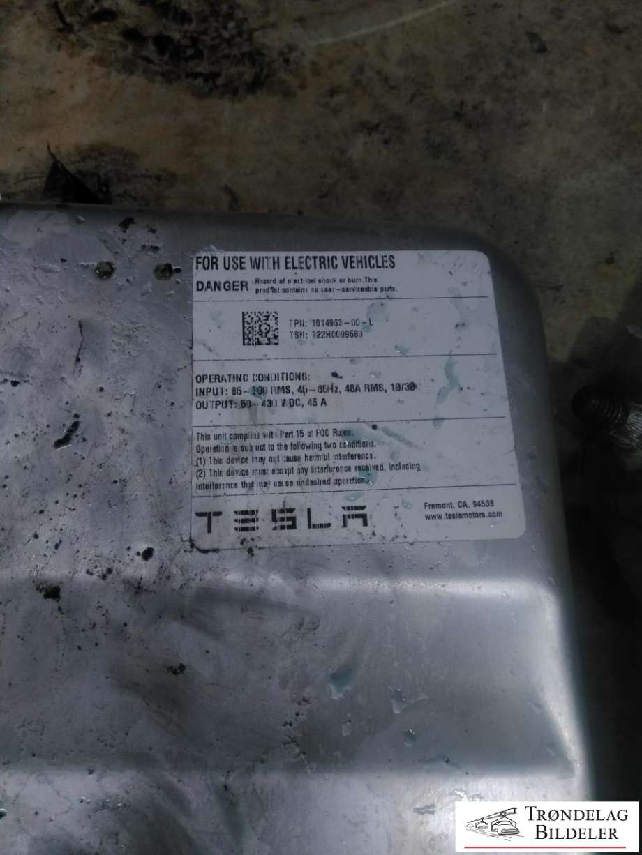 Batterilader (OBC - On Board Charger) til Tesla Model S 2013-2016 (Fase 1)  (1014963-00-L|)