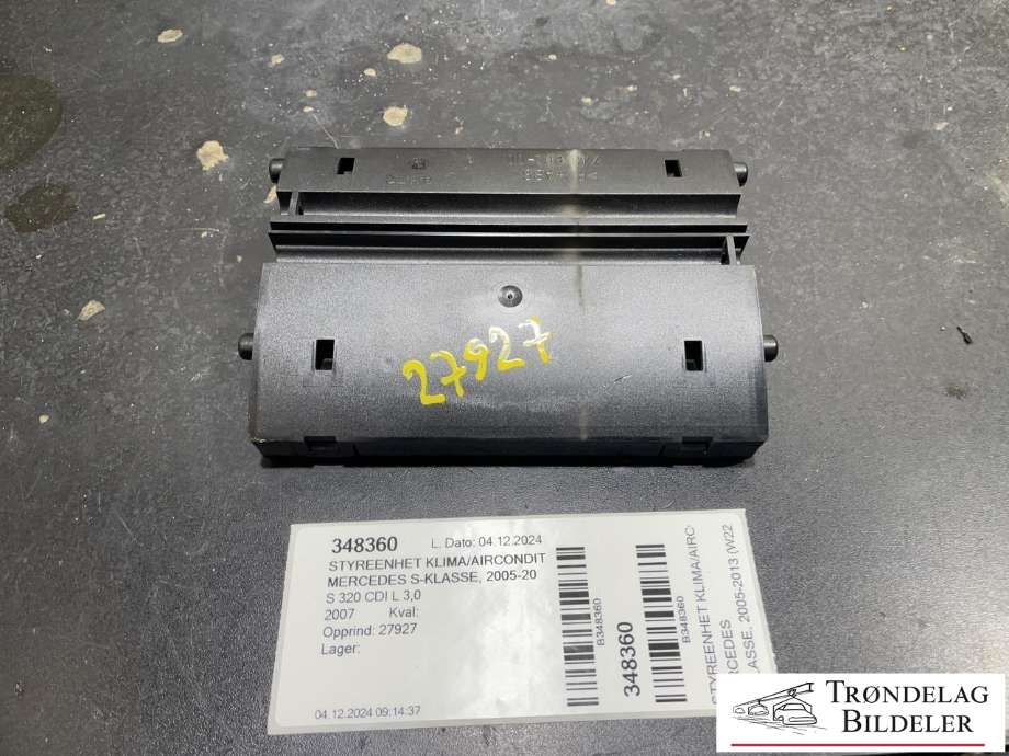 Styreenhet klima/aircondition til Mercedes S-Klasse 2005-2013 (W221) (W221) (A2218704192|)