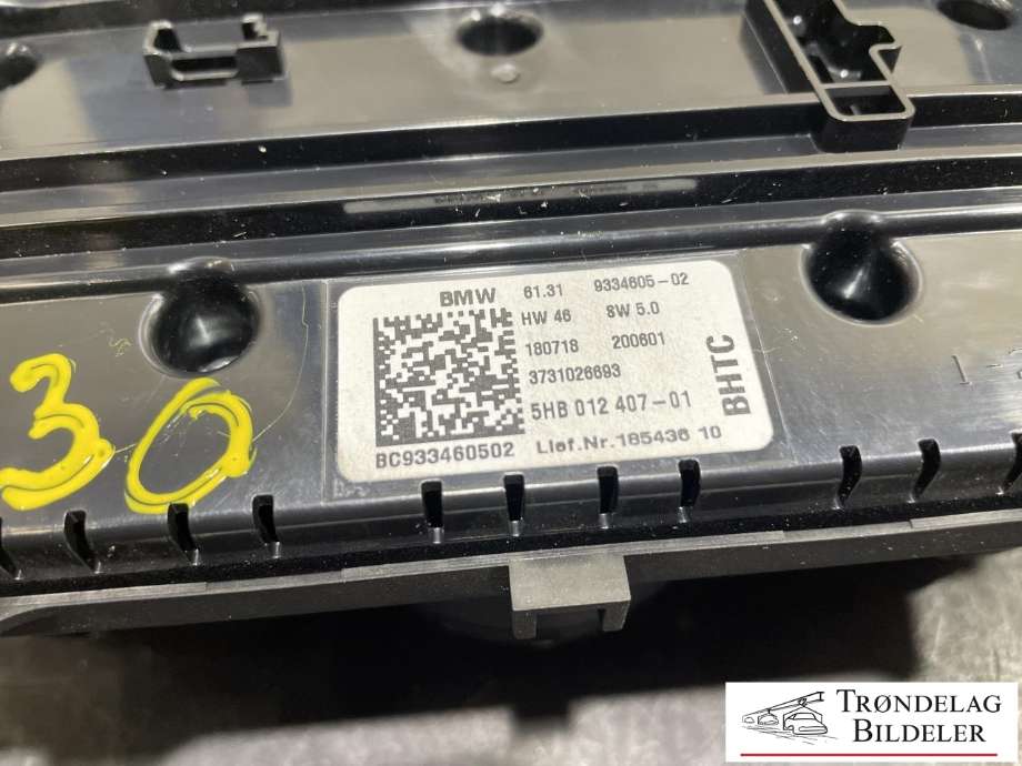Varmeapparat betjening til Mini Countryman 2017-2023 (F60) (F60) (61.31 9334605-02|)