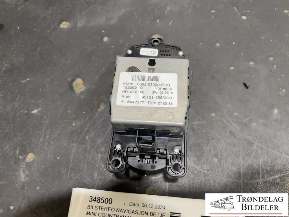 Bilstereo navigasjon betjeningspanel til Mini Countryman 2017-2023 (F60) (F60) (65829392037-01|)