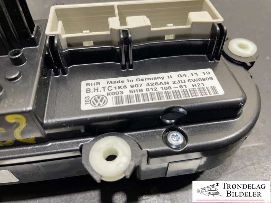 Varmeapparat betjening til VW Caddy 2015-2020 (Type III, Fase 3)  (1K8 907 426 AN|)