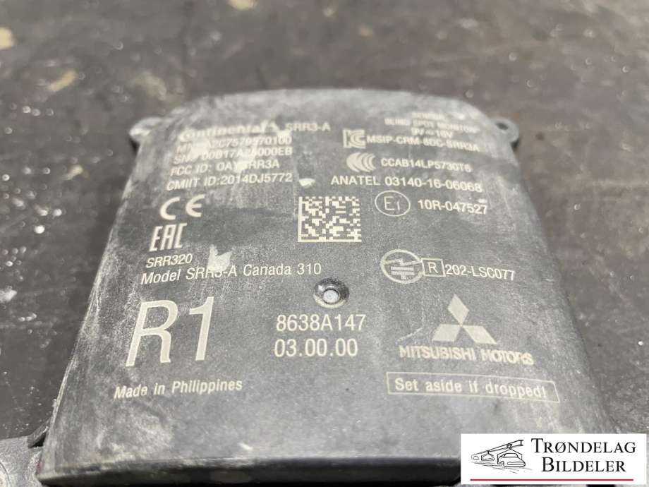 Sensor radar til Mitsubishi Outlander 2015-->> (Type III, Fase 2)  