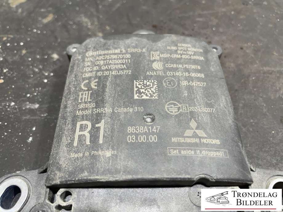 Sensor radar til Mitsubishi Outlander 2015-->> (Type III, Fase 2)  