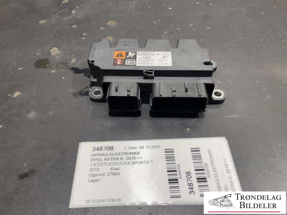 Airbag elektronikk til Opel Astra K, 2015-->>  (13595562)