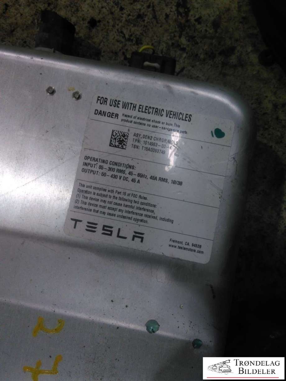 Batterilader (OBC - On Board Charger) til Tesla Model S 2013-2016 (Fase 1)  (1014963-00-K|)