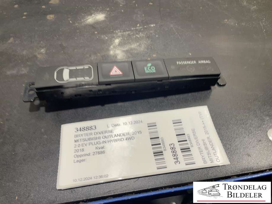 Bryter diverse til Mitsubishi Outlander 2015-->> (Type III, Fase 2) (8002B409|)